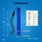 Slim Storage Tube, Odor Locking Smell Proof, Waterproof Lightweight Container, Pre-rolls, Cones, Herbs, Spices, Pills,… Outdoor EDC Metal Holder, Ergonomic Pocket Size Travel, Blue - Image 3