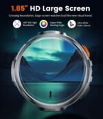 LIGE Smart Watch with Make/Answer Call,1.85" HD Screen Smart Watches with 730mAh Battery/Flashlight//120 Sports Mode Fitness Tracker/Sleep Monitoring/Heart Rate Monitoring, iOS Android Military Watch - Image 3