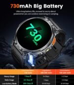 LIGE Smart Watch with Make/Answer Call,1.85" HD Screen Smart Watches with 730mAh Battery/Flashlight//120 Sports Mode Fitness Tracker/Sleep Monitoring/Heart Rate Monitoring, iOS Android Military Watch - Image 5
