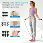 6 Head Massage Gun - Deep Tissue Massage Gun with 50 Adjustable Intensities & 9 Modes, Electric Percussion Massage Tool for Back, Leg, Muscle Pain Relief, Ideal Gifts for Friends and Parents - Image 6