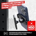 Magnetic Phone Holder for Gym – Essential Gym Rats Stuff – Magnetic Tripod for iPhone and Magnet Phone Mount– Home Workout Accessories and Gear - Image 6