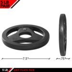 JFIT Olympic 2 Inch Grip Plates and Bumper Plates for Barbell - Single Weights or Sets of 2 (Muliple Weights) - Image 3