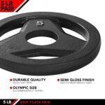 JFIT Olympic 2 Inch Grip Plates and Bumper Plates for Barbell - Single Weights or Sets of 2 (Muliple Weights) - Image 4