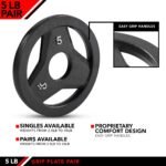 JFIT Olympic 2 Inch Grip Plates and Bumper Plates for Barbell - Single Weights or Sets of 2 (Muliple Weights) - Image 5