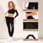 SINOPHANT 3 Pack Leggings for Women - High Waisted Buttery Soft Yoga Pants for Workout Athletic Sports - Image 3