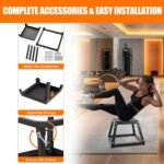 Plyometric Jump Box, 12 inch Plyo Box, Hevy-Duty Steel Jumping Box with 550LBS Capacity, Anti-Slip Platform for Home Gym Explosive and Enduring Training - Image 5