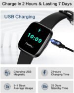 Smart Watches for Men/Women, 1.75" Bluetooth Call, AI Voice Smartwatch, 24/7 Heart Rate Monitor, Blood Pressure/SpO2/Sleep Tracker, IP68 Waterproof, 100+ Sports Fitness Tracker for Android iOS Black - Image 6