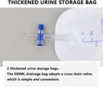 Male Urine Collector, Wearable Urine Collection Bag for Men, Men's Portable External Catheter Device with Two 500ml Urine Bag Reusable (S) - Image 5