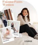 ZOOSIXX Soft Black Pajama Pants for Women, Wide Leg Comfy Casual Lounge Yoga Capri Pants 22'' / 30'' - Image 4