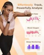 Fitness Tracker Watch for Women Men, Step Counter Work for iPhone and Android, IP68 Waterproof, Activity Track with Calorie, Sleep Monitor, 110+ Sports Modes Pedometer Smart Smartwatch (Gold, 1.57) - Image 4