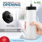 50 Strong Sports Water Bottles – Reusable 22 oz BPA-Free Plastic Bottles with Pull Top Cap – Made in USA – Top Rack Dishwasher Safe – Fits Most Bike Cages Brand - Image 3