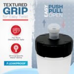 50 Strong Sports Water Bottles – Reusable 22 oz BPA-Free Plastic Bottles with Pull Top Cap – Made in USA – Top Rack Dishwasher Safe – Fits Most Bike Cages Brand - Image 4