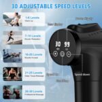 Massage Gun, Muscle Massage Gun for Athletes Handheld Electric Deep Tissue Back Massager, Percussion Massage Device for Pain Relief with 30 Speed Levels 9 Heads Black pcs - Image 3