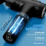 Massage Gun, Muscle Massage Gun for Athletes Handheld Electric Deep Tissue Back Massager, Percussion Massage Device for Pain Relief with 30 Speed Levels 9 Heads Black pcs - Image 4