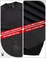Spyder Mens Athletic Shirts - Sueded Crewneck Soft Fleece Lined Long Sleeve - Active Performance Workout Shirts for Men - Image 3