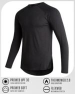 Spyder Mens Athletic Shirts - Sueded Crewneck Soft Fleece Lined Long Sleeve - Active Performance Workout Shirts for Men - Image 4