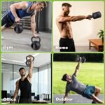 2-in-1 Adjustable Kettlebell, 15-45 LB Kettlebells Weight Set with Wide Grip, 4.8-30 LB Dumbbell Weights for Home Gym Strength Training - Image 7