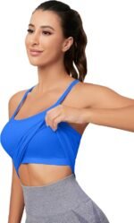 MathCat Workout Tank Tops for Women with Built in Bra, Sleeveless Gym Tops Seamless Racerback Athletic Yoga Shirts - Image 3