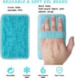Gel Beads Ice Pack Ice Bag with Strap-1 Pack Reusable Hot & Cold Pack Compress for Knee, Shoulder, Foot, Back, Ankle, Neck, Hip, Elbow, Wisdom Tooth-7.76''x4.93''(Blue) - Image 4