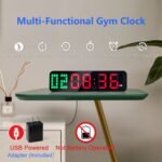 Gym Timer - Large Digital Gym Clock Wall with Interval Time Progress Bar, Countdown/Up Stopwatch, Remote Control for Home Gym Garage Boxing Crossfit - Image 3
