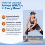Modvel 2 Pack Knee Brace for Women & Men - Workout Knees Compression Sleeve for Knee Pain Relief Joint Support for ACL, Arthritis, Meniscus Tear Knees Brace for Sports, Rodilleras para Gym Fitness - Image 4
