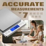 Rechargeable Digital Food Scale with Gram and Ounce, Measuring Range 0.1g/3kg(6.6lb), Smart Kitchen Scale for Food, Baking, Cooking, Sourdough Bread, Weight Loss - Small Kitchen Gadget Product - Image 5