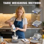 Rechargeable Digital Food Scale with Gram and Ounce, Measuring Range 0.1g/3kg(6.6lb), Smart Kitchen Scale for Food, Baking, Cooking, Sourdough Bread, Weight Loss - Small Kitchen Gadget Product - Image 6