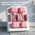 20LB Adjustable Dumbbell Set, 10lb Dumbbells Set of 2, 5 in 1 Free Weights Set, Each 4lb 6lb 8lb 10lb for Women & Men for Home Gym Exercise Workout Strength Training Equipment - Image 4