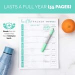 Tiny Expressions - Food and Fitness Journal Notepad with 55 Tear-Off Pages (8.5" x 11") - Health and Wellness Tracker for Diet, Exercise, and Weight Loss - Daily & Weekly Planner Pad for Men & Women - Image 3