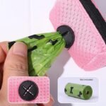 Pet Poop Bag Dispenser MeshFabric Dog Waste Bag Holder With LeashHook For Outdoor Activity - Image 8