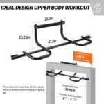 NOWAKE Pull up bar For Doorway,300lbs Heavy Duty Adjustable Width Portable Functional Ergonomic Design Door Frame Chin Up Bar With USA Patent For Home Fitness Workouts - Image 4