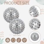 6 Pcs Magnetic Massage Ball for Adults Spiky Massage Ball for Hand Exercise, Pain Pressure and Stress Relief Christmas Gifts for Stocking Stuffers(Silver) - Image 3