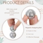 6 Pcs Magnetic Massage Ball for Adults Spiky Massage Ball for Hand Exercise, Pain Pressure and Stress Relief Christmas Gifts for Stocking Stuffers(Silver) - Image 5
