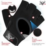 BEAST RAGE Fingerless Weight Lifting Gloves with Palm Protection Padding, Breathable Lightweight Gym Gloves for Men, Women, Weightlifting, Cycling, Exercise, Training Pull Up - Image 3