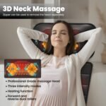 Massage Mat, Detachable Neck Massager, Full Body Vibration Heating, Massage Pad with 10 Vibrating Motors and 9 Speed Settings for Home Office Use, Gift for Men Women Parents Christmas,Black - Image 6