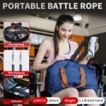 Ropeless Battle Ropes for HIIT Workouts, Cardio & Muscle Training, Low-Impact Cardio Training, Portable Cordless Home Gym Equipment for Men & Women with Non-Slip Gloves - Image 8