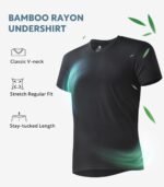 DAVID ARCHY Men's Undershirt Bamboo Rayon Moisture-Wicking V-Neck T-Shirts Stretch Tees for Men, 3 or 5 Pack - Image 5
