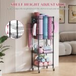 VOPEAK Home Gym Storage Rack with Wheels, Yoga Mat Storage Organizer for Kettlebells, Dumbbells, Resistance Bands, Space Saving 3-Tier Weight Rack for Home Gym, Garage, Easy to Install - Image 5