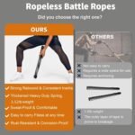 Ropeless Battle Ropes for Home Gym-Portable Cordless Training Rope Fitness Equipment for Men & Women,Weighted Workout Ropes for HIIT,Versatile Exercise Equipment for Home and Travel(Black) - Image 5