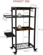 Yoga Mat Storage Rack with Wheels, 3 Tier Home Gym Workout Equipment Organizer for Dumbbells, Kettlebells, Foam Rollers - Image 6