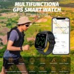 GPS Smart Watch for Men, Fitness Tracker with 178+ Sports Modes, Fitness Watch with 2.06" AMOLED Touchscreen, Heart Rate/Sleep Monitor, IP68 Waterproof, Notifications for Android iOS - Image 3