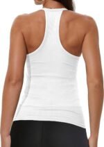 iGENJUN Workout Tops for Women Racerback Basic Tank Summer 2024 Camisole V Neck Slim Fit Ribbed Sleeveless - Image 3