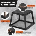 Yes4All Metal Plyometric Box - Hold Up to 550lb - Arrives Assembled - Plyo Box Sturdy, Anti-Slip, Perfect for HomeGym Workout - Image 4