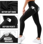 3 Pack Leggings for Women High Waisted No See-Through Tummy Control Soft Yoga Pants Womens Workout Athletic Running Leggings - Image 4