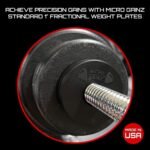 Micro Gainz Standard 1-Inch Center Hole Weight Plates, Set of 2 Black Fractional Plates Choose Set (.25LB-1.25LB), Designed for Standard 1-inch Barbells & Dumbbells, Made In USA - Image 3