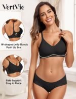 Vertvie Womens Seamless Bra No Underwire Comfort Push Up Bras Buttery Soft Wireless Bralette Full Coverage Sport Everyday Bra - Image 3