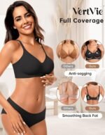 Vertvie Womens Seamless Bra No Underwire Comfort Push Up Bras Buttery Soft Wireless Bralette Full Coverage Sport Everyday Bra - Image 4