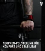 Gymreapers Weight Lifting Grips (Pair) for Heavy Powerlifting, Deadlifts, Rows, Pull Ups, with Neoprene Padded Wrist Wraps Support and Strong Rubber Gloves or Straps for Bodybuilding - Image 5