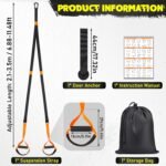 TOBWOLF Home Suspension Straps Training Kit, All in One Compact Resistance Trainer Straps & Door Anchors, Suitable for Home Gyms, Travel, Core Training & Full-Body Fitness - Image 3