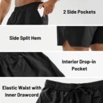 MIER Men's Workout Running Shorts Quick Dry Active 5 Inches Shorts with Pockets, Lightweight, Breathable - Image 4